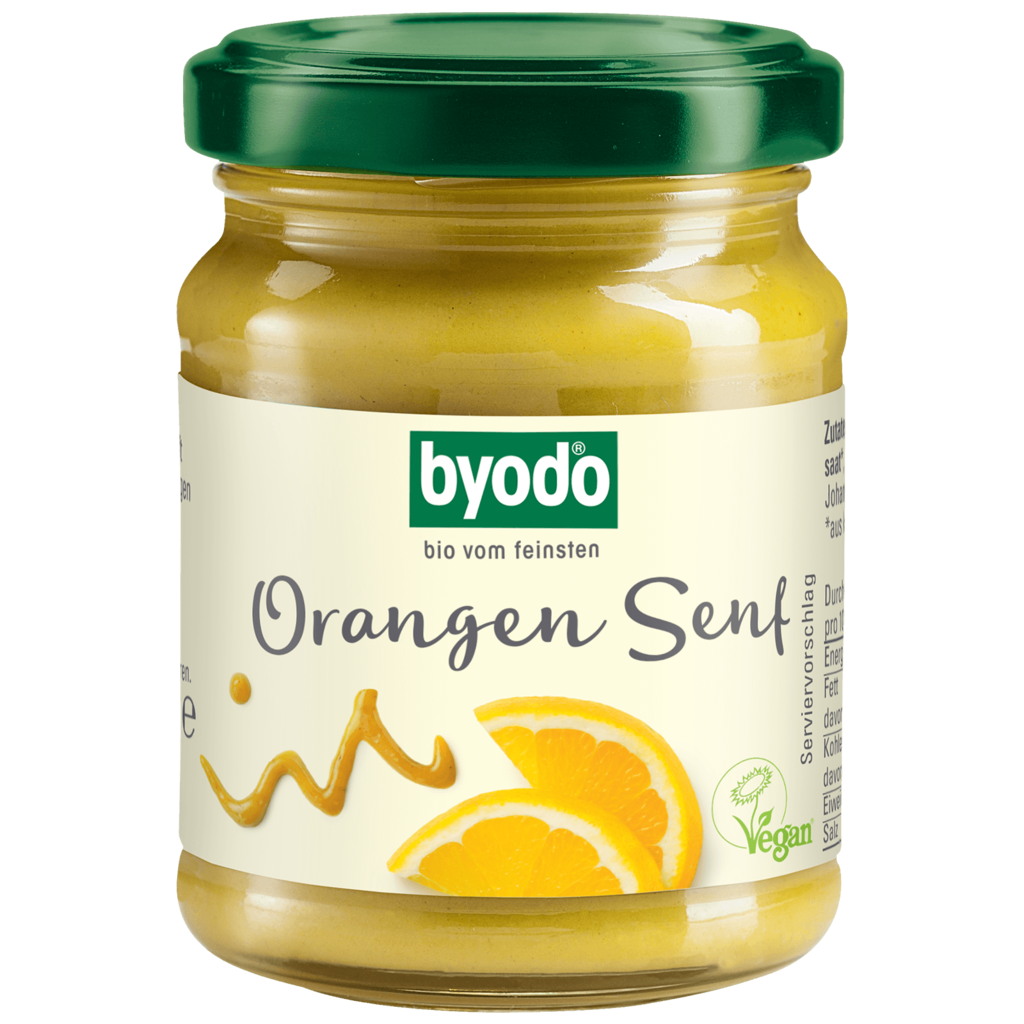 BIO hořčice s pomerančem 125 ml Byodo 